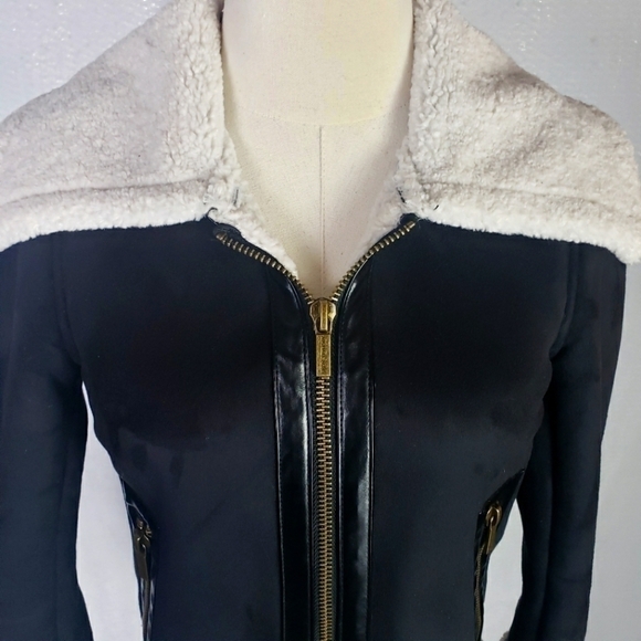Michael Michael Kors Moto Jacket/Coat. Black Size XS - Picture 5 of 13